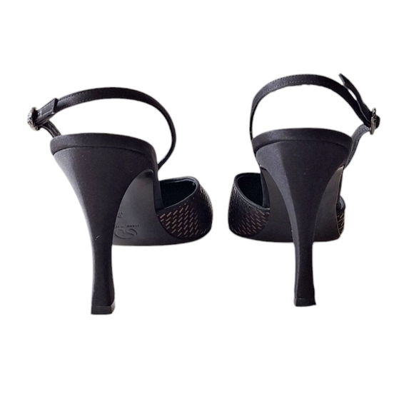 ST John Sparkling Copper and Black Slingback Heels Luxury Occasion Evening 6.5 - Picture 6 of 8